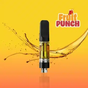 A vape cart of THCa strain fruit punch potent and pure cheap thca carts
