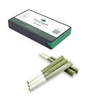 a box with 5 prerolls of thca flower