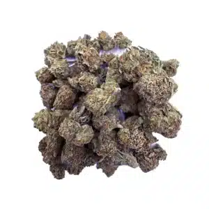 a pile of green hemp flower
