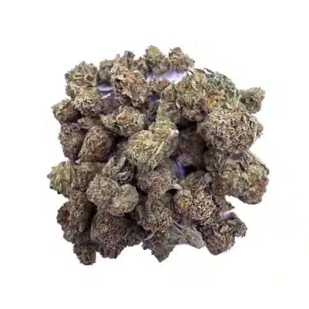 a pile of green hemp flower
