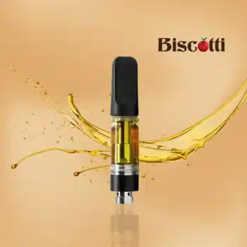 A vape cart of THCa strain biscotti potent and pure cheap thca carts