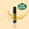 A vape cart of THCa strain sour garlic potent and pure cheap thca carts