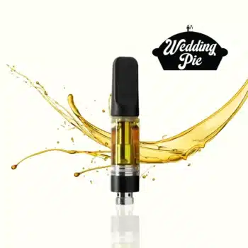 A vape cart of THCa strain wedding pie potent and pure cheap thca carts