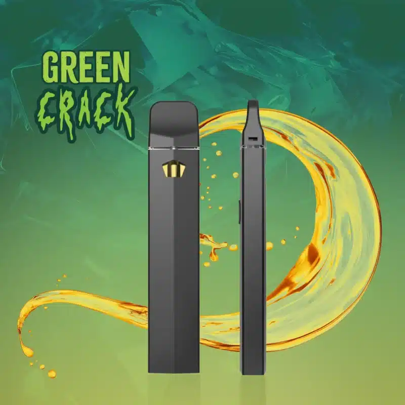 black vaping device with thca distillate