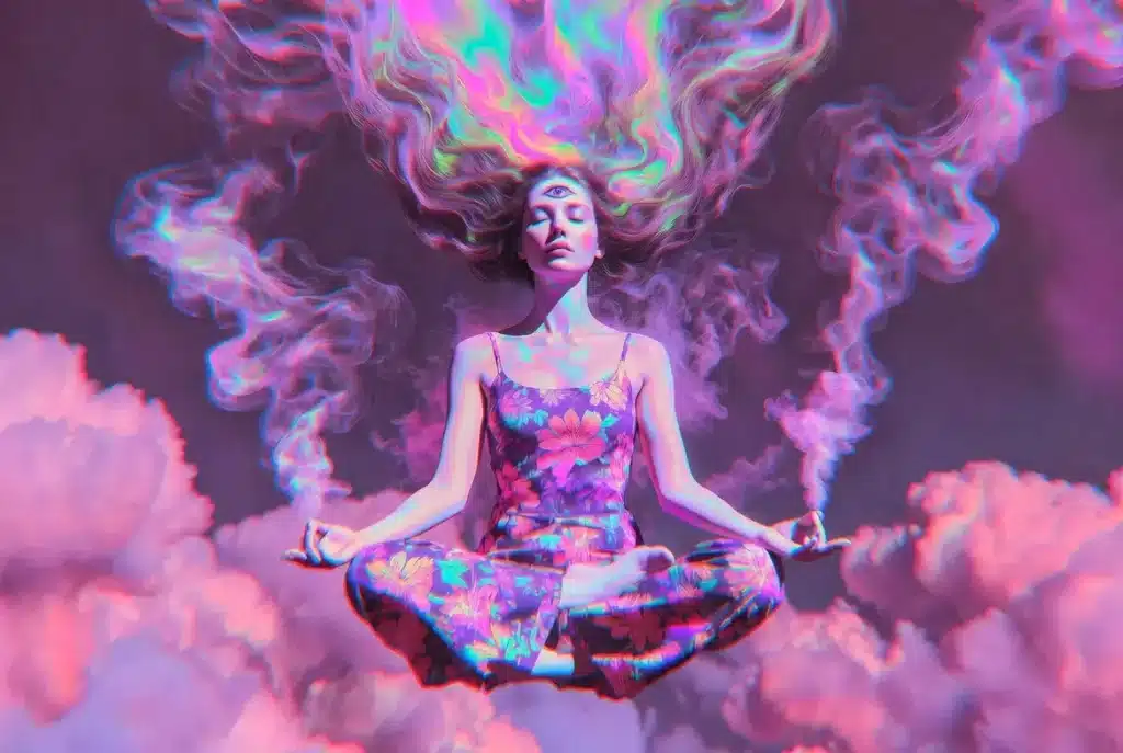 Pink Runtz THCA flower with pink and purple hues