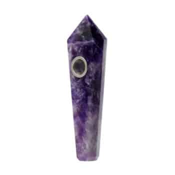 Astral Project Gemstone Jewel Hand Pipe > Amethyst