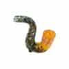 Complete Bind Frit And Head Golden Sherlock Hand Pipe - Design May Vary - (1 Count)