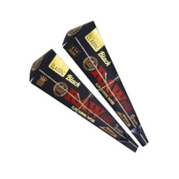RAW Authentic Classic Black 1 1/4 Cones 3pk